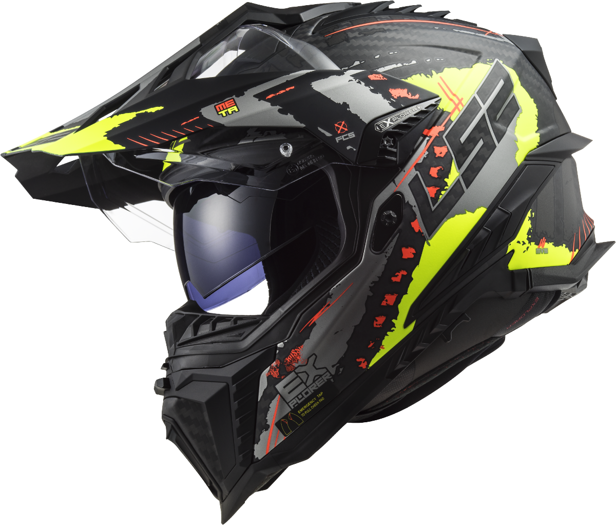 LS2 MX701 C Explorer Carbon Fibre Off Road Full Face MX Helmet Ece22.06