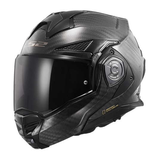 LS2 FF901 Advant X Modular Carbon Fibre Flip Front Full Face Motorbike Helmet