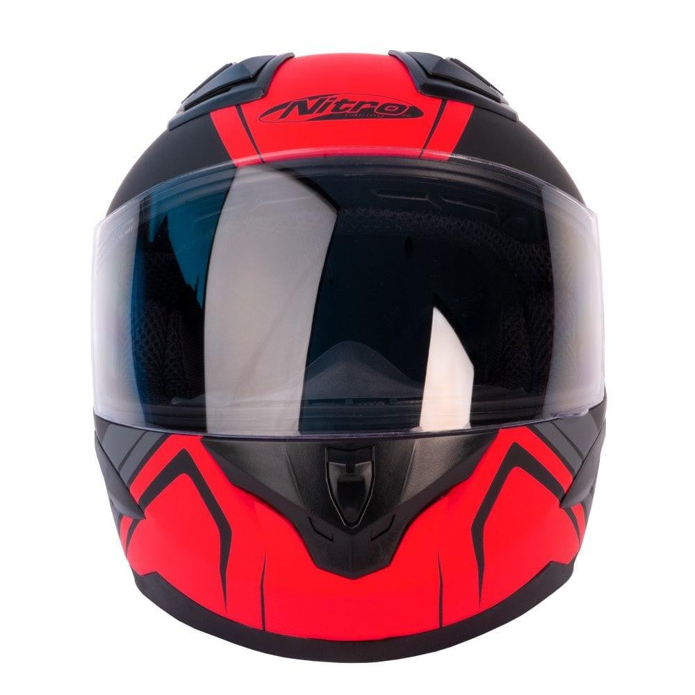 Nitro Helmet N2400 Rogue Junior Satin Black/Gun/Safety Red