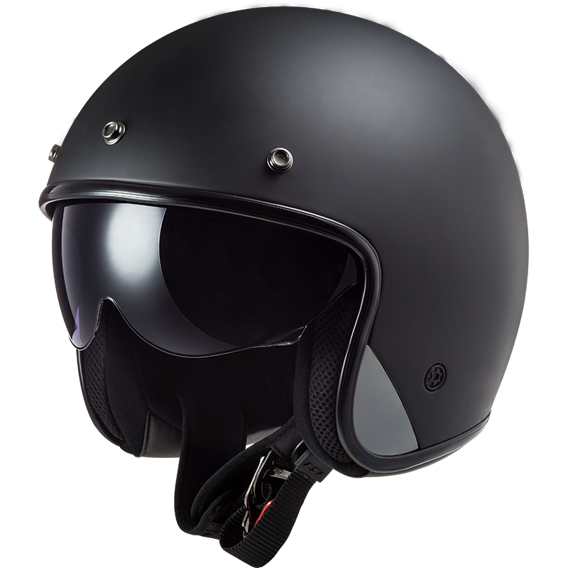 LS2 OF601 BOB Solid Open Face Motorcycle Motorbike Fiber Glass Jet Helmet