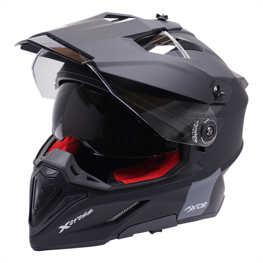 Axor X-Cross Off Road Adventure Motorcycle Helmet - Matt Black