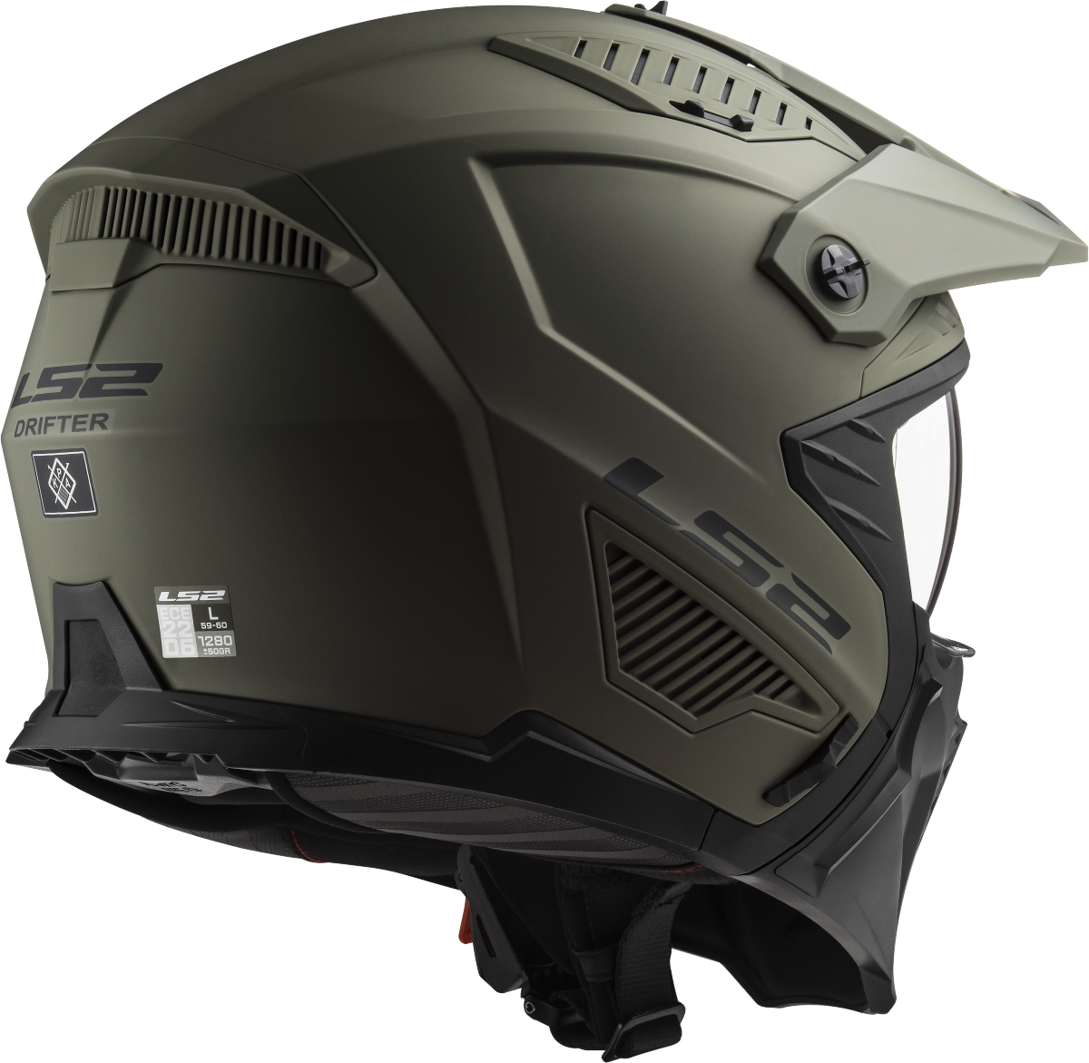 LS2 OF606 DRIFTER SOLID OPEN FACE MOTORCYCLE HELMET