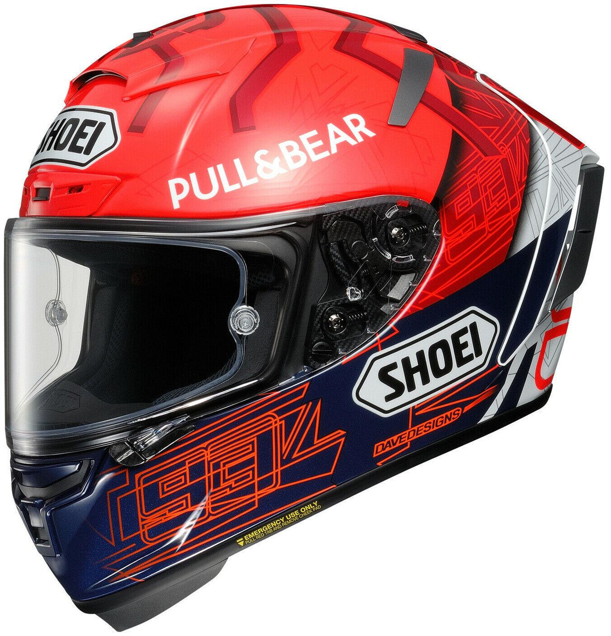 SHOEI X-SPIRIT 3 MARQUEZ 6 TC1 X-SMALL MOTORBIKE FULL FACE HELMET