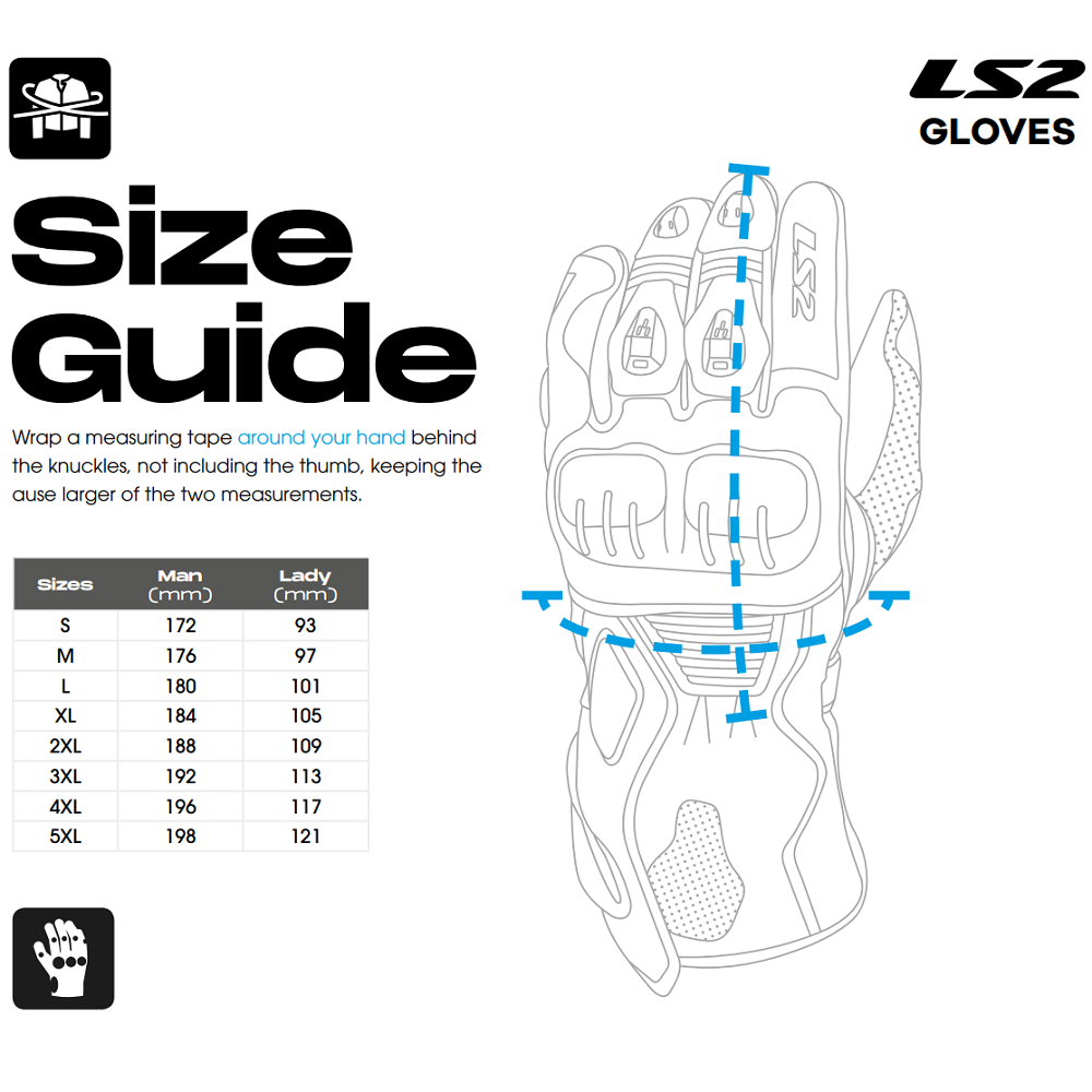 LS2 Dart 2 Ladies Short Touring Motorcycle Gloves TouchScreen Breathable