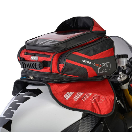 Oxford Motorcycle Magnetic Luggage MR30 Tank Bag Red 30L