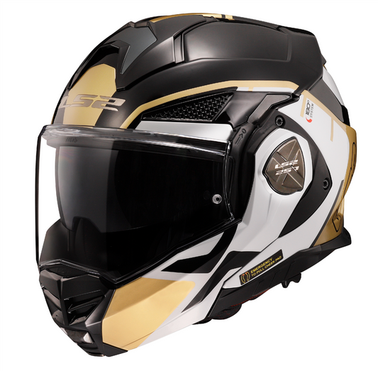 LS2 FF901 Advant X Metryk Black Gold Full Face Motorcycle Helmet Ece22.06