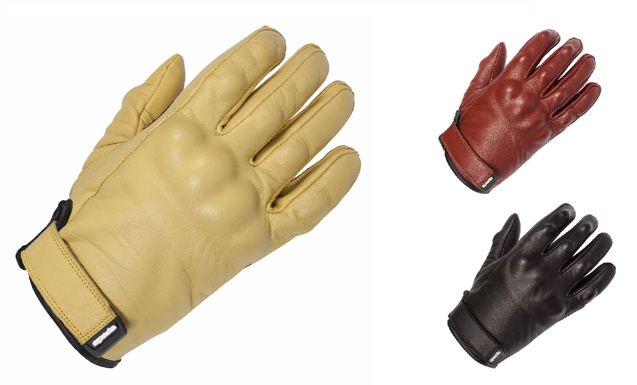 Spada Wyatt Short Leather Motorcycle Motorbike Riding Glove