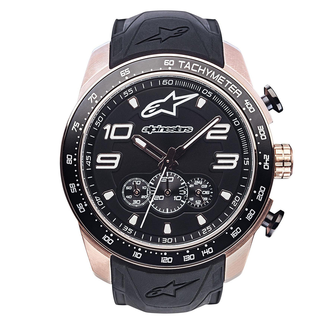 ALPINE TECH WATCH CH B/R SS ROSE-BLACK STEEL MENS WRIST WATCH LUXURY WATCH