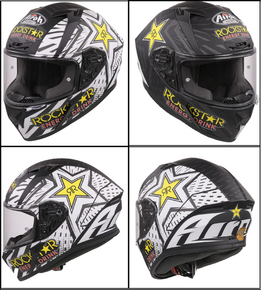 Airoh Valor Rockstar Full Face Motorcycle Motorbike Helmet