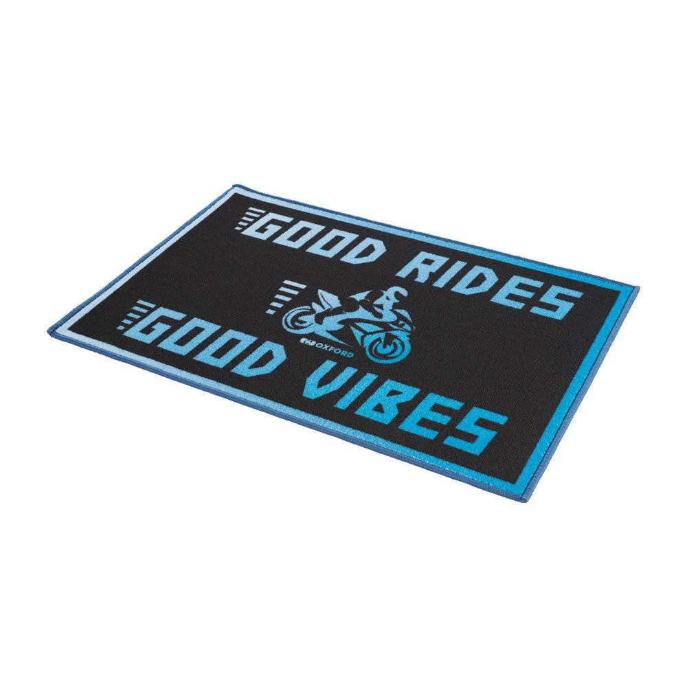 Oxford Good Vibes Motorcycle Door Mat Non-slip Latex 90x60cm