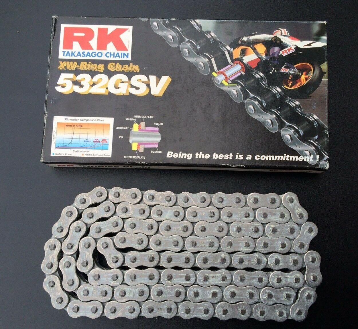 RK Chain Heavy Duty Motorcycle X Ring Derive Motorbike Chain