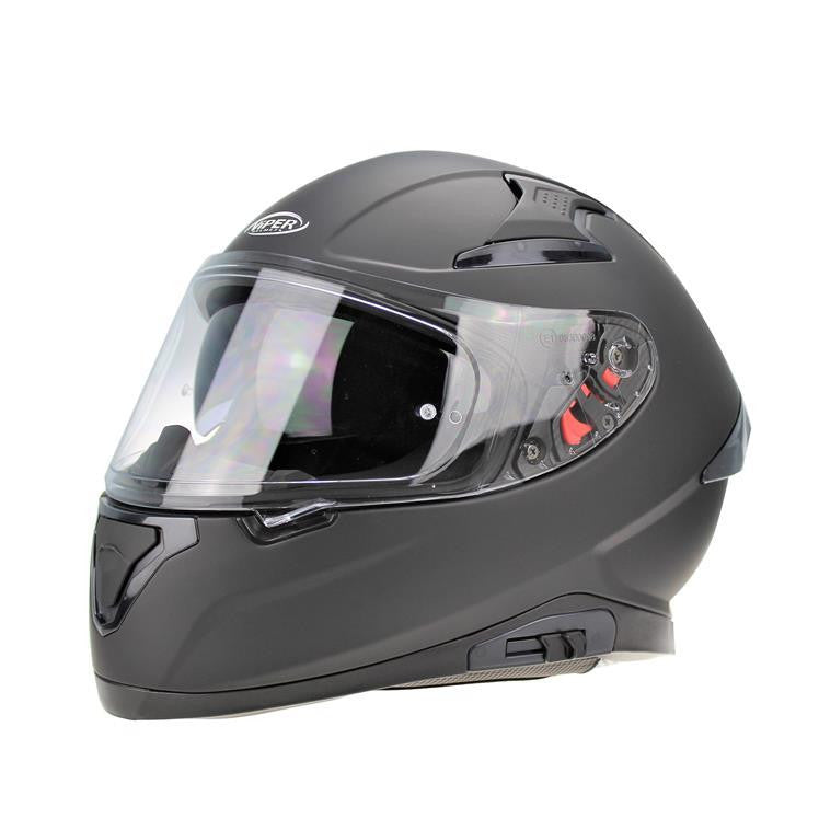 VIPER RSV95 FULL FACE MOTORBIKE HELMET BLACK MOTORCYCLE HELMET NEAR ME UK