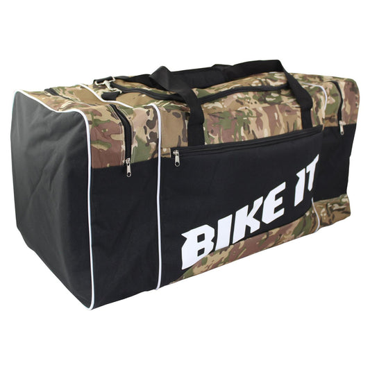 Bikeit Motocross Mx Enduro Atv Quad Bike Off Road Large Gear Camo Kit Bag 128L