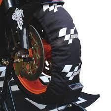 MotoGP Tyre Warmer Set for Front (120/70-17) and Rear (200/55-17) Tyres with EU 2 Pin Plug