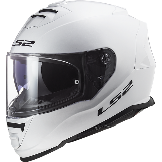 LS2 FF800 Storm II Motorcycle Full Face Helmet Solid White ECE 22.06