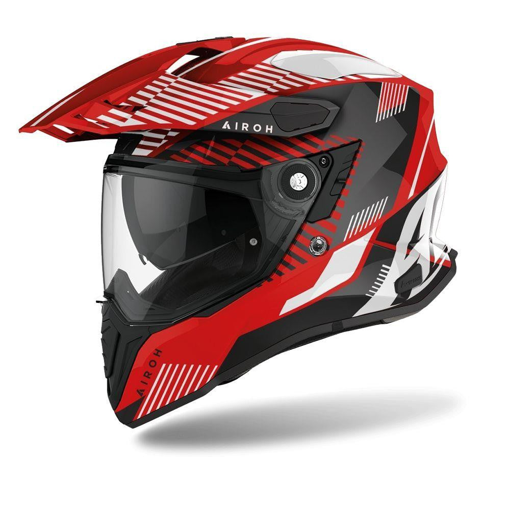 Airoh Commander Dual Sports Adventure Helmet Boost Red Gloss