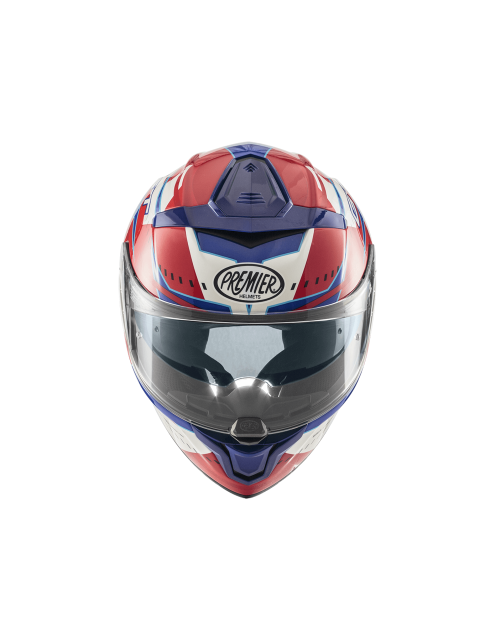 PREMIER DEVIL EV 13 BLUE RED WHITE MOTORBIKE HELMET