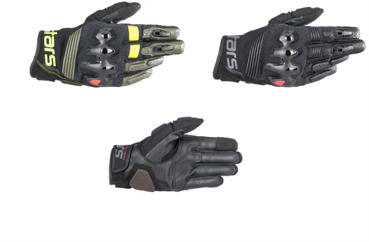 Alpinestars Halo Leather  Motorcycle Motorbike Gloves Forest