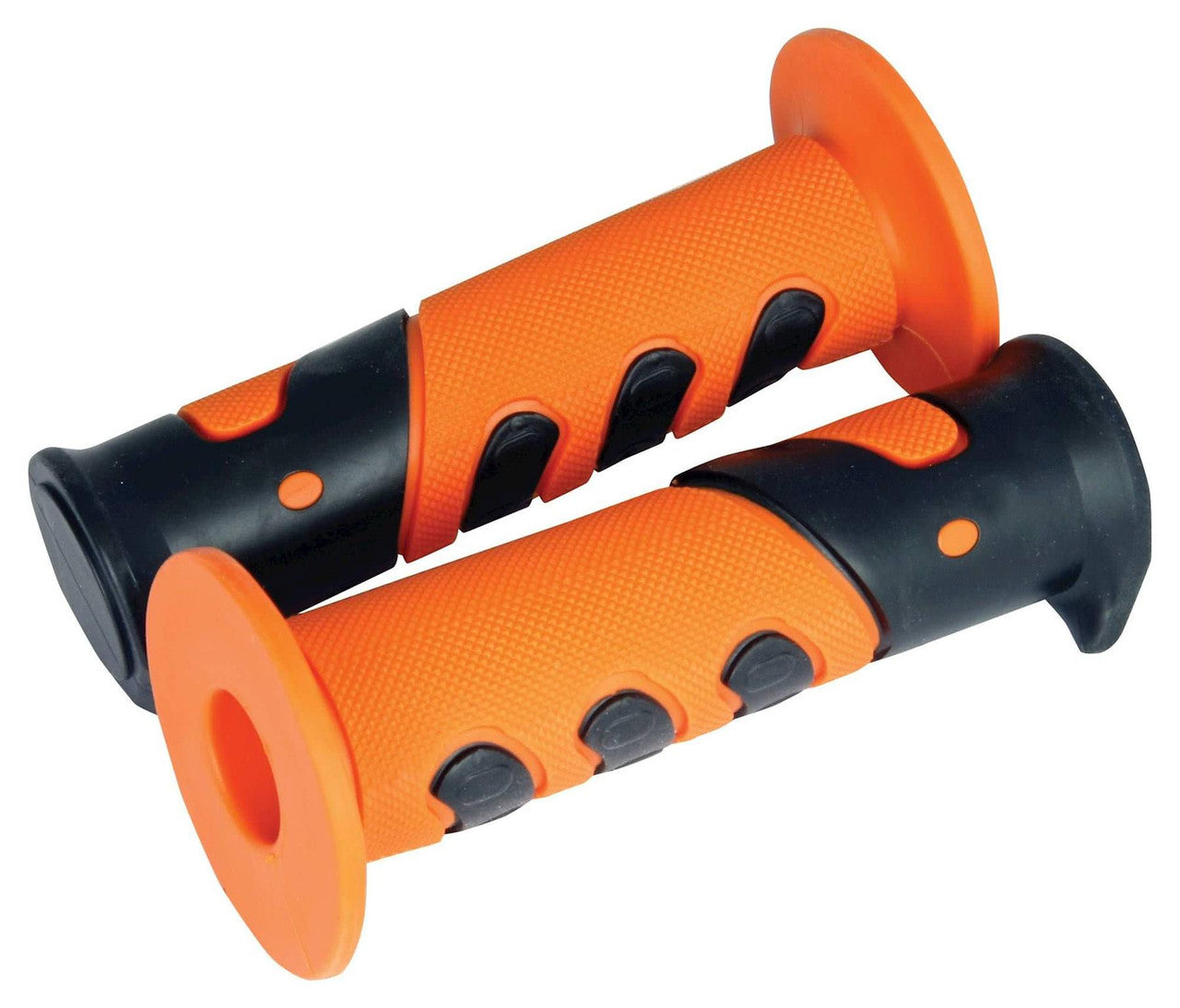 Bike It MX Competition Motorcycle Handlebar Grips Orange / Black