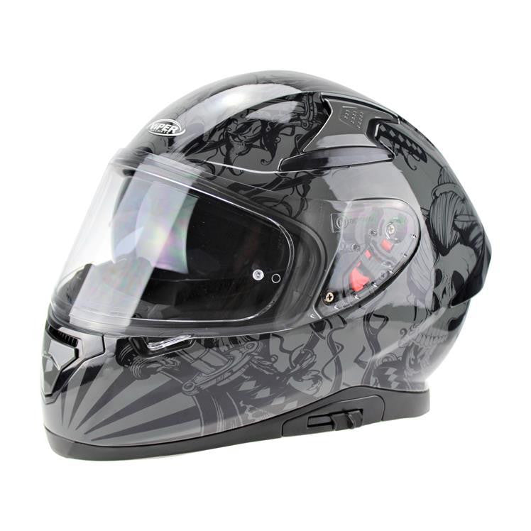 VIPER RSV95 SKULL EDITION MOTORCYCLE FULL FACE HELMET NEAR U