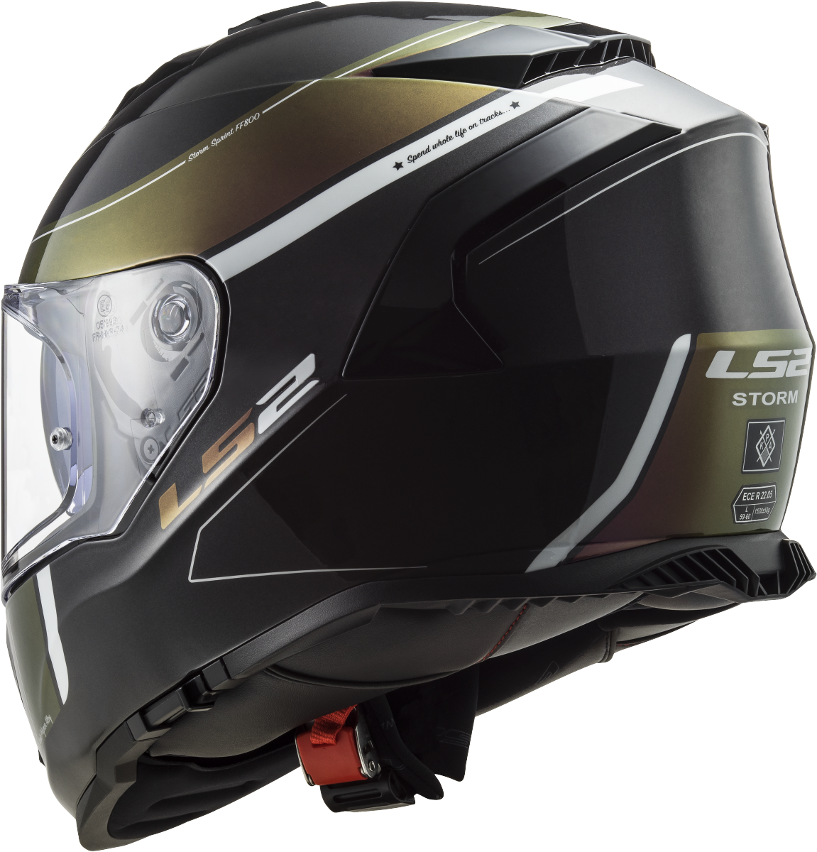 LS2 FF800 Storm II Velvet Black Rainbow Full Face Motorbike Helmet