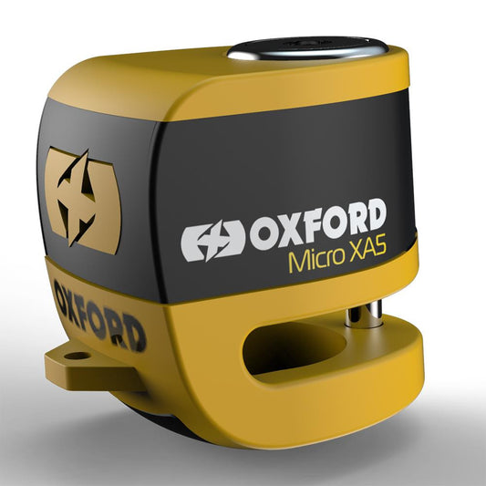 Oxford Micro XA5 Alarm Disc Lock Yellow/Black