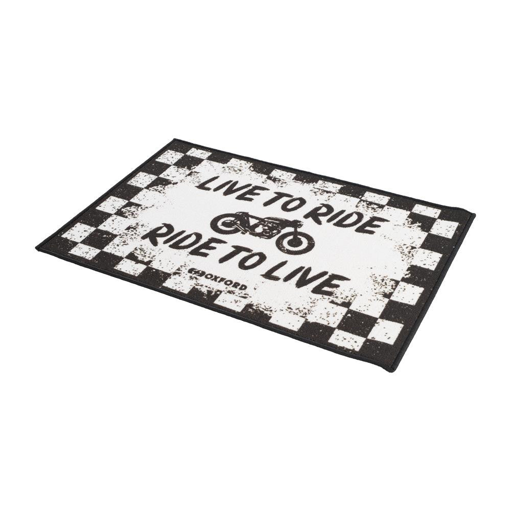 Oxford Ride Non-slip Latex Motorcycle Motorbike Door Mat 90x60cm